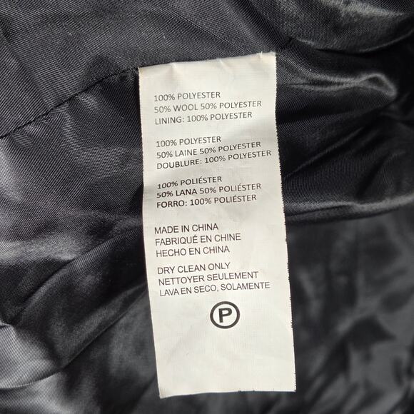 Jason Wu Collective Contrast Mixed Media Puffer Coat Womens Medium Blue Black - Picture 12 of 13